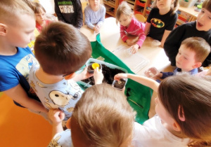 dzieci sieją owies