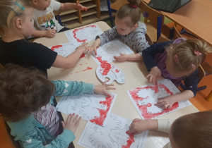 Malujemy farbami godło Polski