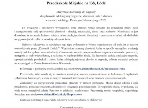 Nominacja do nagrody - Przedszkole Roku 2025