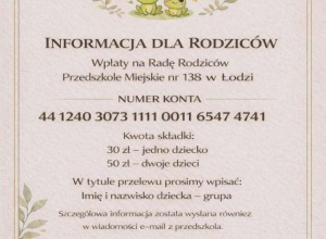 Wpłaty na Radę Rodziców